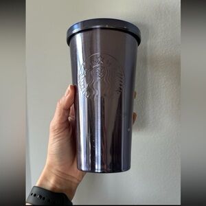 Starbucks signature mermaid logo reflective purple tumbler 16 oz